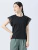 Beams Heart S/S TEE p/Cuff Lace PO25S Women's Black One Size