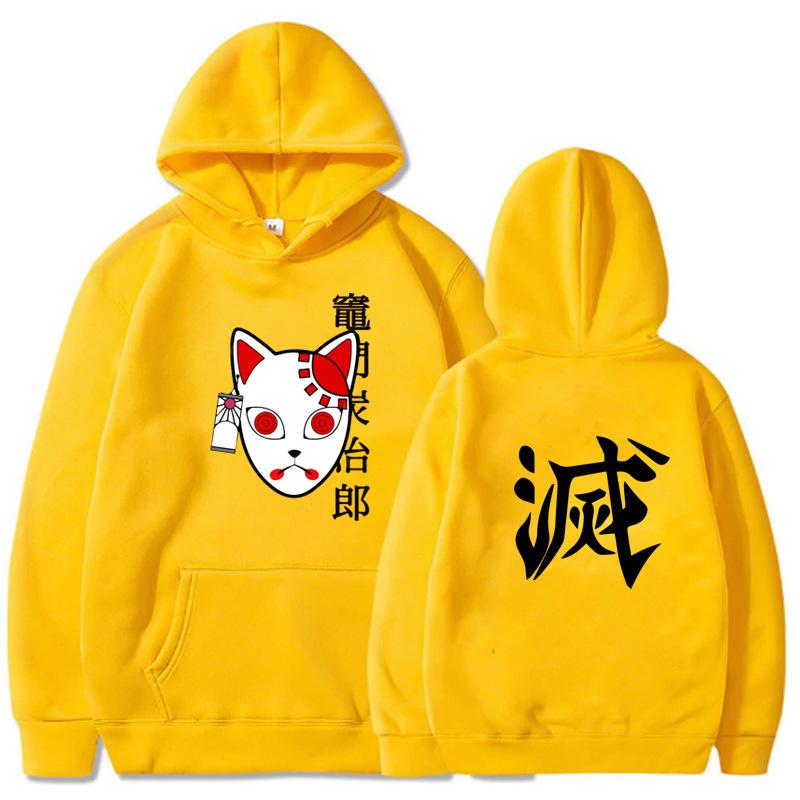 Japonské Anime Kamado Nezuko Mikina Pánská Mikina Vintage Unisex Pulovr Vintage Grafická Mikina Topy Oversize Oblečení