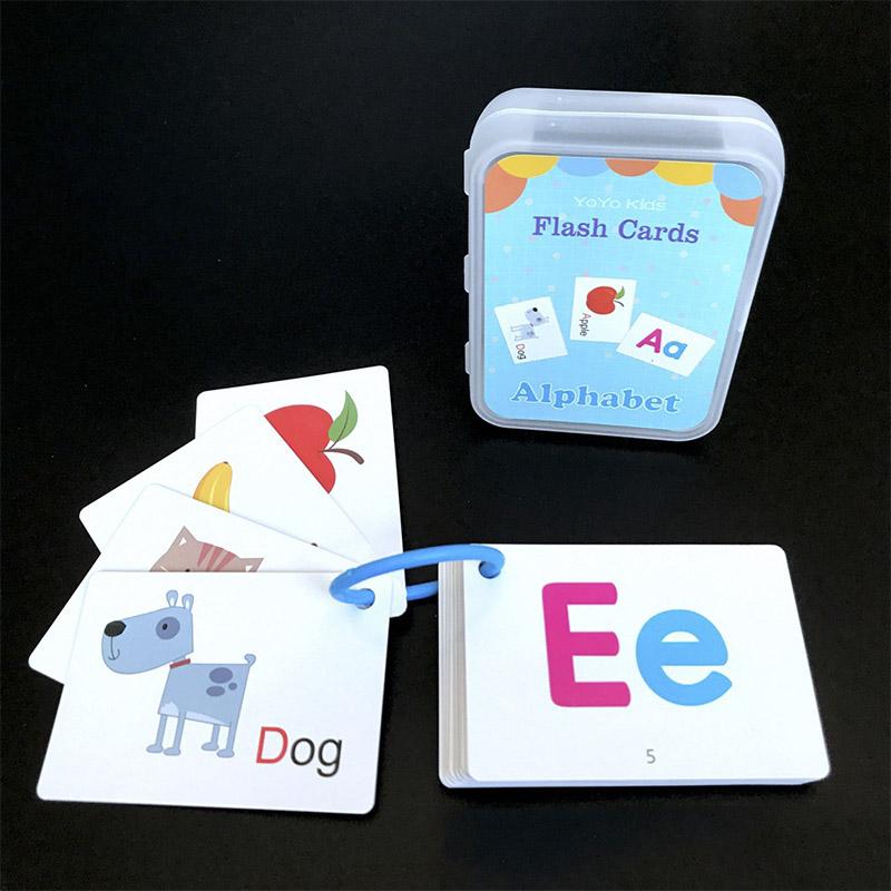 Montessori Toys for Children Early Learning English Flash Cards Educational Toys Kids Cognition Word Card Shape Animal Color Toy