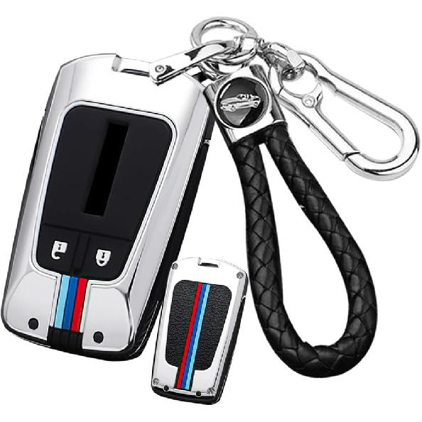 

SANRILY 2 Button Luminous Car Key Cover Compatible with Isuzu D-Max MU-X 2017-2019 Keyless Silicone Key Holder Case with Keychain Black Silver-keyring B