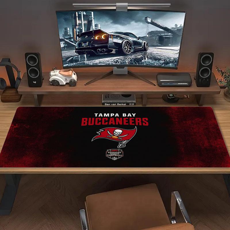 Tampa Bay Buccaneers Mauspads Großes Gaming-Tischkissen Rutschfest Laptop Tablet Großes Mauspads XXL Matte Mini-PC Spielmatte Mit Verriegeltem Rand