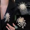 1 pièce Forme Florale Élégant Accessoires de Manteau Bijoux Luxe Cristal Perlé Pour Femmes Filles Broche Épinglette Fleur Perle Tissé à la Main