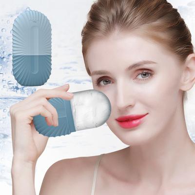 Silikon-Eisroller-Form zur Reduzierung von Schwellungen und Gesichtsstraffung, ovale Eiskugelform, auslaufsicherer Gesichtsmassageroller für die Hautpflege von Frauen, Beauty-Tool