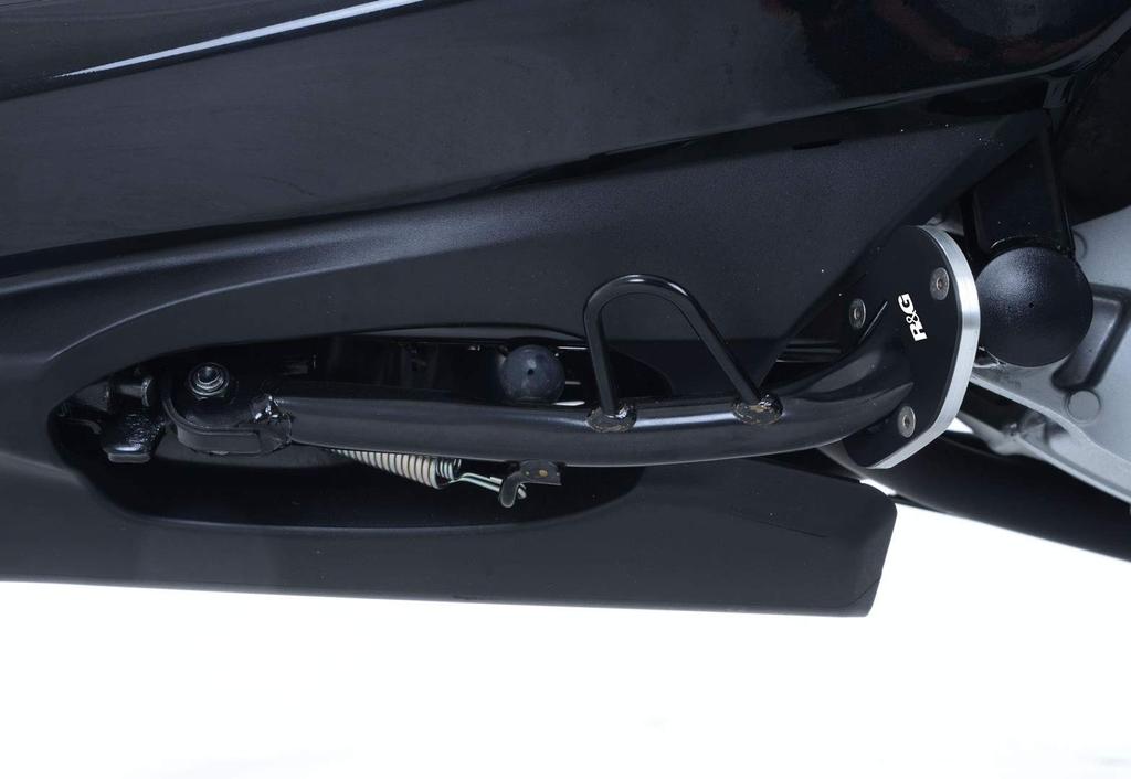 R&G Kickstand Shoe, Silver/Black, for Yamaha Majesty S (2014-), S-Max (2014-), RG-PKS0068SI