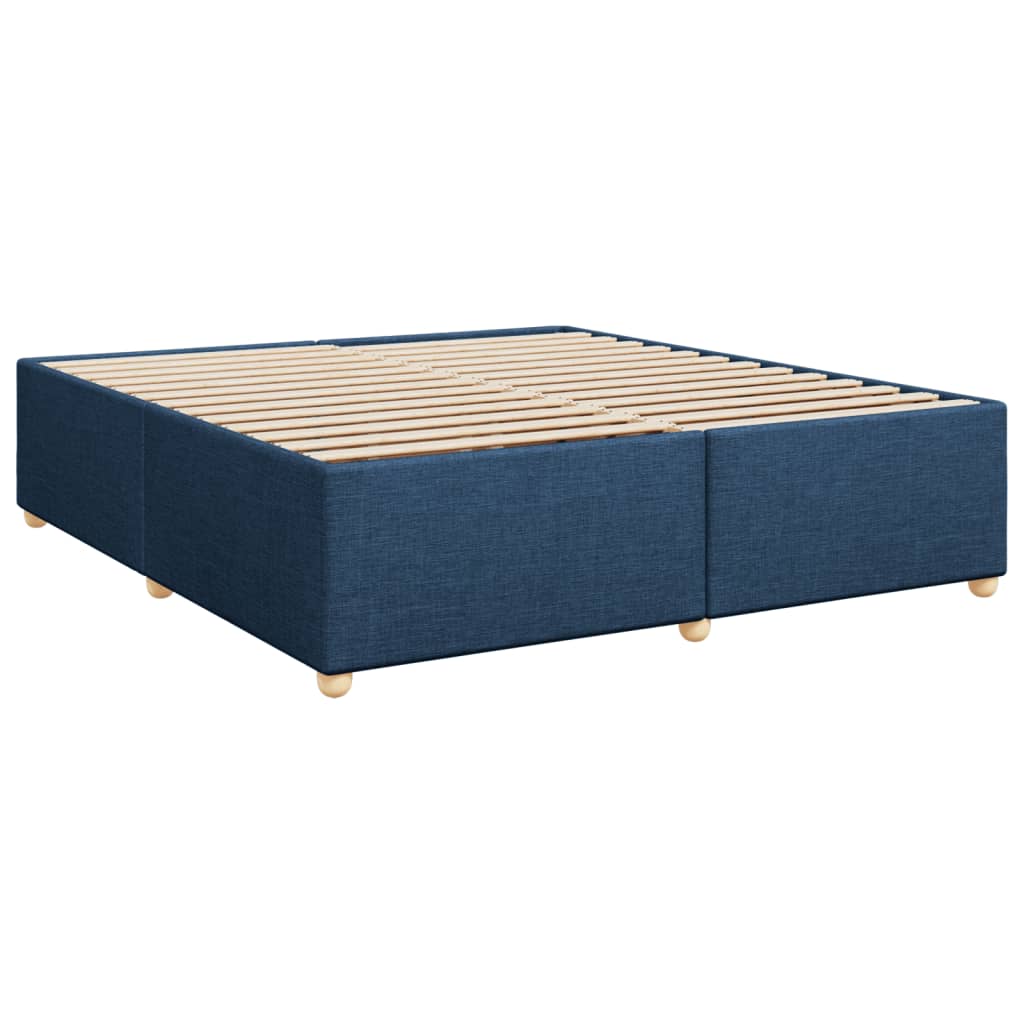 Bed Frame without Mattress Blue 200x200 cm Fabric
