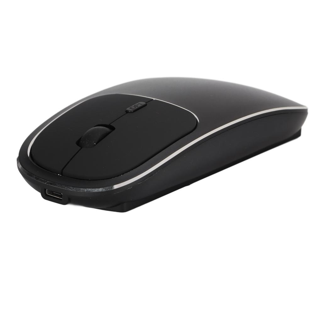 Wireless Mouse 2.4GHz Durable Portable Rechargeable Adjustable DPI Office Mouse with Type C Adapter for Home Travel