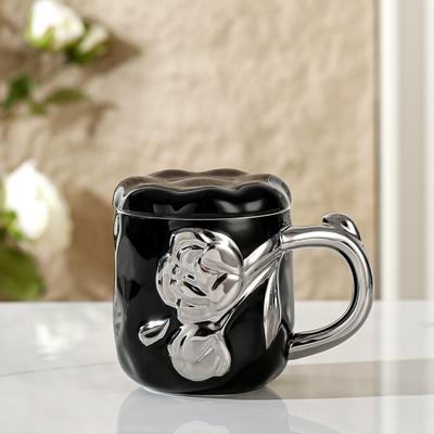 Internet-Berühmtheit Leichte Versilberte Kaffeetasse Hoher Wert Büro Keramik Wassertasse Große Kapazität Tasse Einfache Frühstückstasse