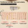 20 Grids Foldable Fashion Portable Jewelry Bag Large Women'S Travel Jewelry Roll Necklace Earring Ring Jewellery Display Storage