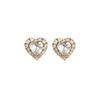 Heart Zircon Stud Earrings - Fashionable, Versatile, Romantic INS Style