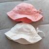 Cute Flower Baby Girl Bucket Hat Breathable Big Brim Cotton Infant Sun Hats Outdoor Travel Casual Toddler Fisherman Cap