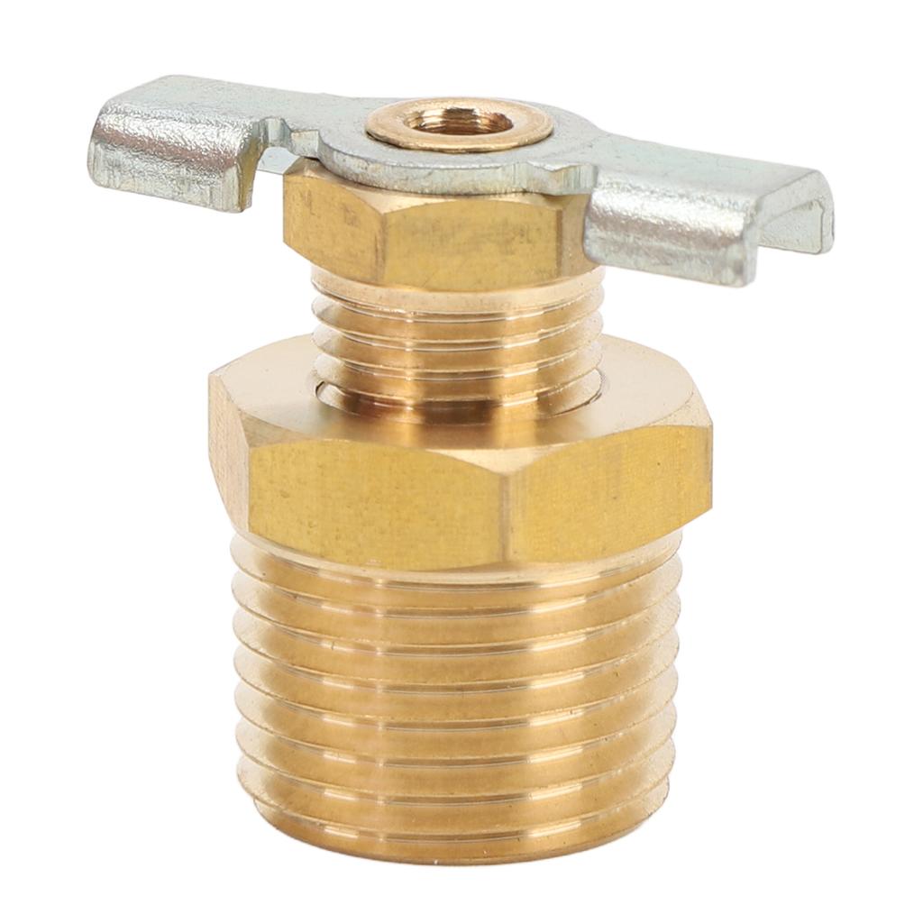 RV Water Heater Drain Valve 1 2in NPT External Thread Leakage Proof Brass Replacement Drain Valve for RV and Trailer
