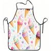 1pc Ice Cream Cone Apron with Colorful Dessert Print & Ice Cream Cone Patterns, Adjustable Waistband Suitable for Kitchen Cooking, Gardening, Orchard 