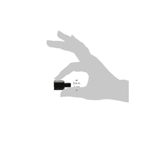 TANAX Bike Mirror Napoleon Thread Diameter Conversion Adapter - Black [Positive 8mm Positive 10mm] C-2