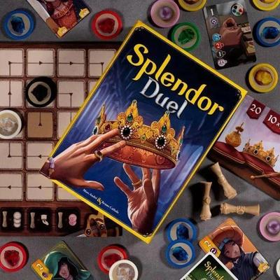 Splendor Duel Mini Brettspiel Strategie für Kinder und Erwachsene Unterhaltung für lustige Familien-Spieleabende, Zusammenkünfte und Partys