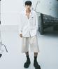 Nigaennikol Wide Two-Tuck Bermuda Pants_Beige