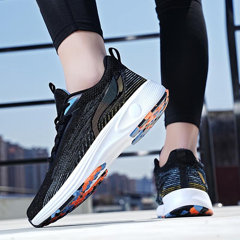 

Professional running shoes men s ultra-lightweight shock absorption skipping rope marathon soft-soled running sports shoes high school entrance exam 48 чёрный