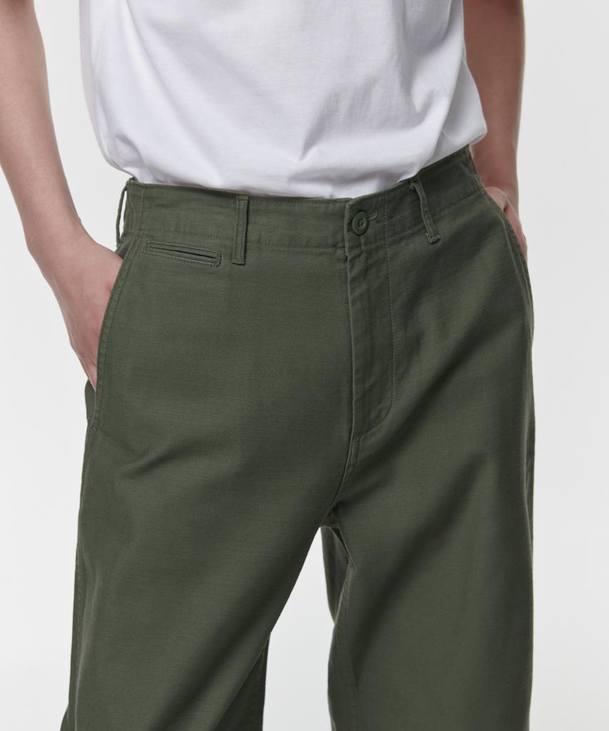 MUSINSA STANDARD Back Satin Officer Pants [Khaki]