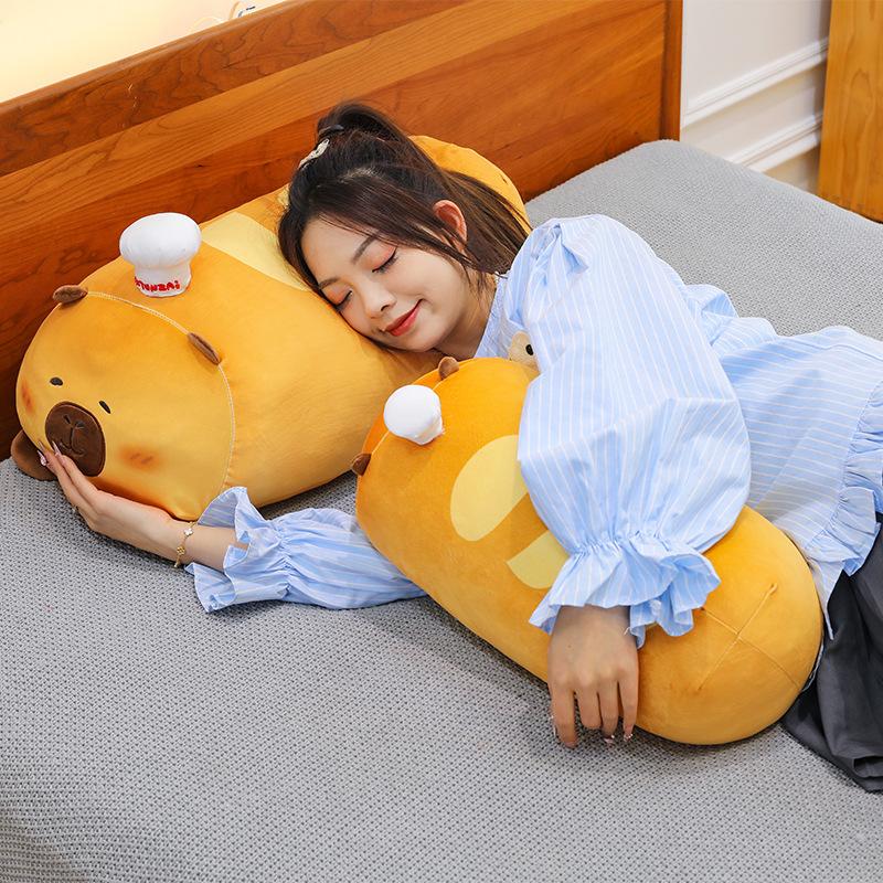 Kapibara Baking Series Baguette Croissant Long Pillow Plush Toy Sleeping Ragdoll