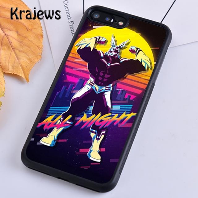 Krajews Boku no Hero Academia All Might Custodia Morbida per Telefono Per iPhone 14 5 6s 7 8 plus XR XS 11 12 13 pro max Samsung S21 S22ultra