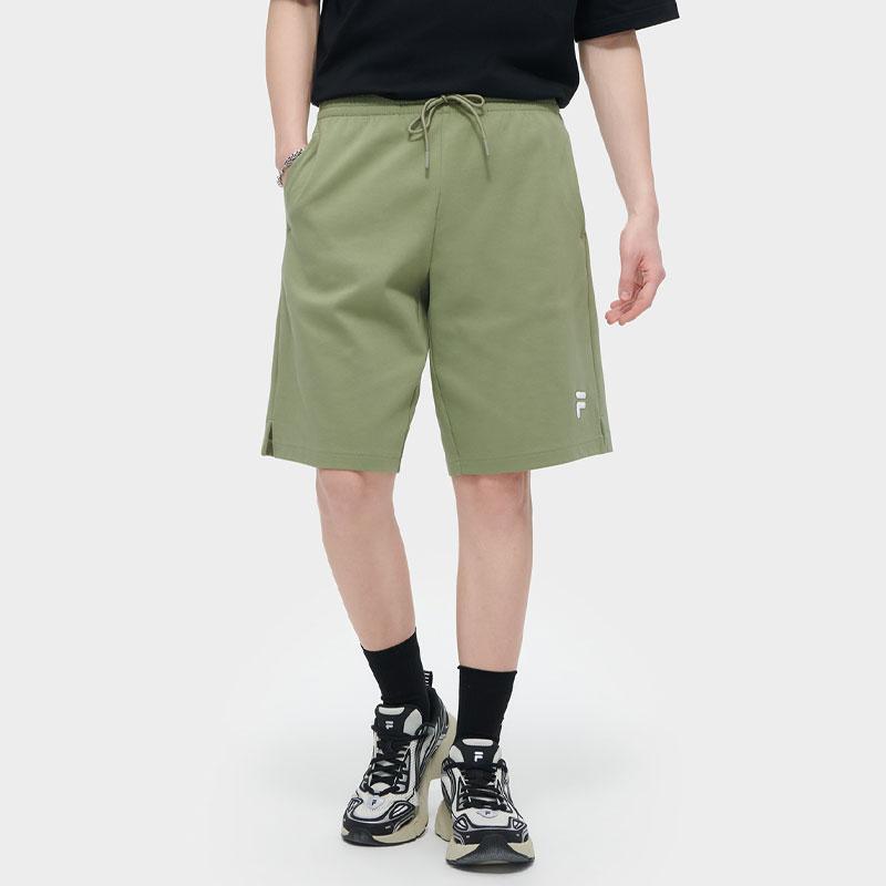 Fila Fusion FOB Logo Printed Knit Straight Casual Shorts Unisex Shorts Luxurious-Green T11U423603F-GN