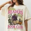 Comfort Colors Spooky Readers Book Club Shirt, Halloween Bookish Tshirt, Witchy Reader Horror Tee