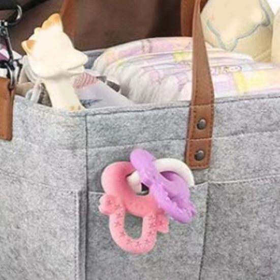 Babybleieveske Organizer Filtmateriale Stor Kapasitet Justerbar Plassoppsett Funksjonell Babyutstyrsorganisator