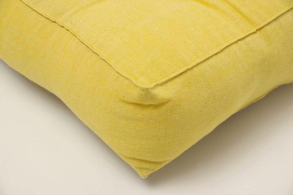 IKEHIKO Made In Organic 40 X 40 Box Cushion Cushion, Square, Thick, Portable, Japan, Cotton, 100% Cotton, Clara, Plain, Washable, Cushion, Approx. Cm,