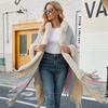 Herfst en Winter Dames Kleurbotsing Losse Vleermuis Mouw Grensoverschrijdende Cape Vest Gebreide Kleding V-Hals Trui