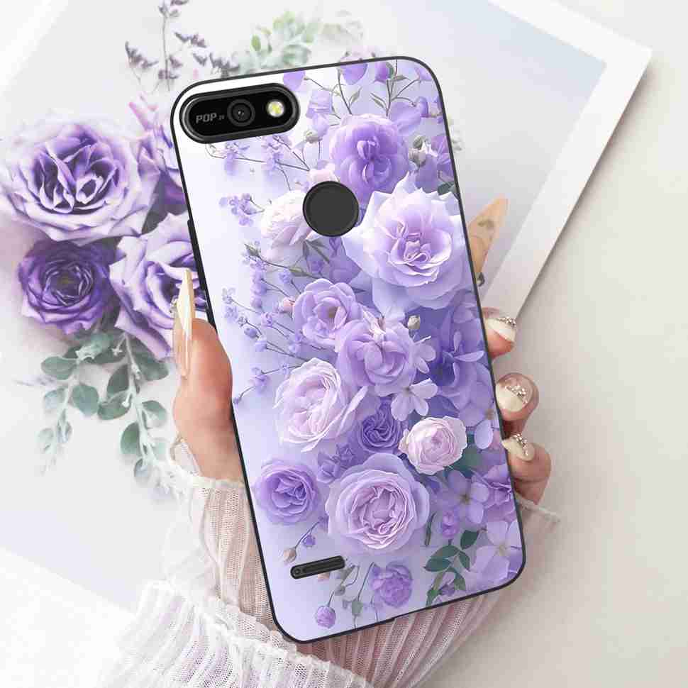 For Tecno Pop 2 F B1c Case Cartoon Lion Butterfly Silicone TPU Black Cover For Tecno Pop 2F POP 2F 5.45" Phone Cases Coque