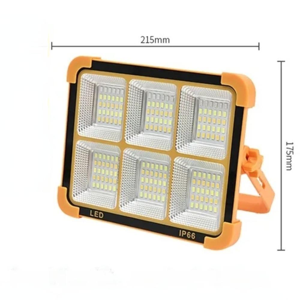 Rechargeable Solar Flood Light Outdoor Portable LED Reflector Spotlight Projector Floodlight Construction Lamp
