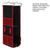 Locker Shelf Organizer 3-Tier Hanging Storage Bag Locker Storage Rack with Side Pockets Hooks for School Gym Closet