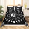 Black And White Duvet Cover Set Bohemian Mandala Bedding Set For Boys Yin And Yang Polyester Comforter Cover King Size