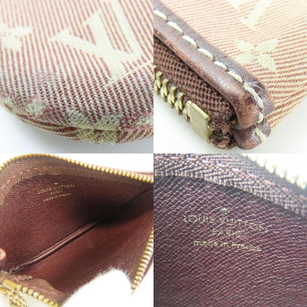 Used LOUIS VUITTON Coin case Pochette Cre M62996 Monogram Ideal sepia Brown With key ring