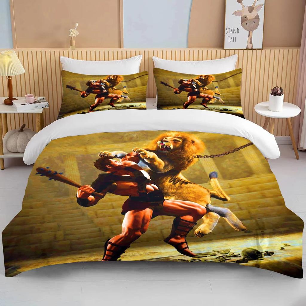 10 Sizes Cartoon Roman Gladiator Bedding Collection Colorful Home Textile Duvet Covers Pillowcases Bedclothes Boys Gift Bedding Set