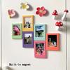 5pcs/10pcs Magnetic Photo Frame, 3-Inch Color Refrigerator Magnet, Compatible With Fuji Instax Mini Photo Paper.