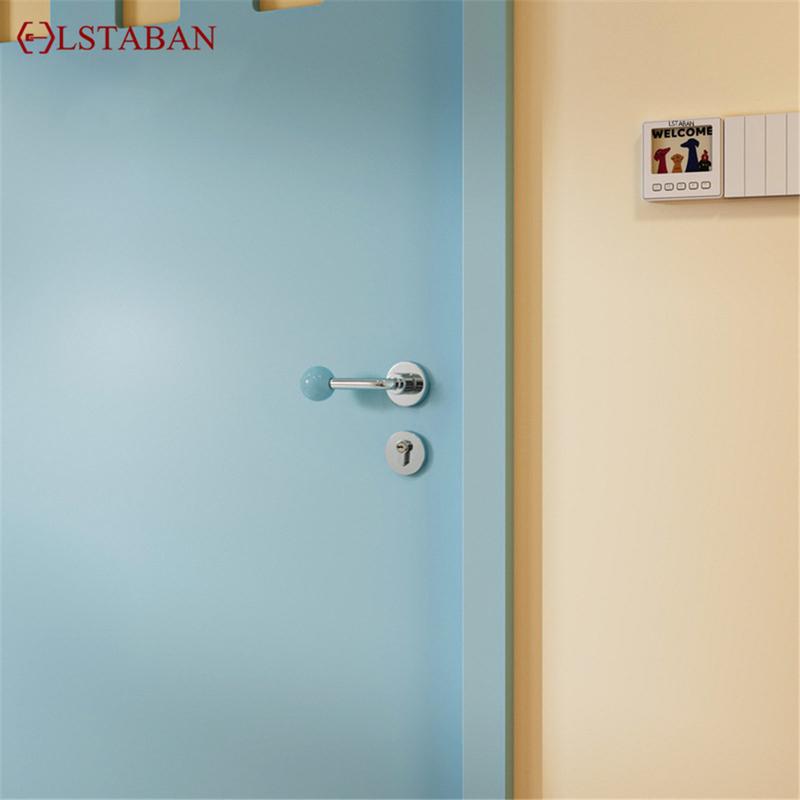 Zinc Alloy Door Lock Interesting Colorful Ceramic Ball Modern Simple Bedroom Silent Door Lock Indoor Wooden Door Handle