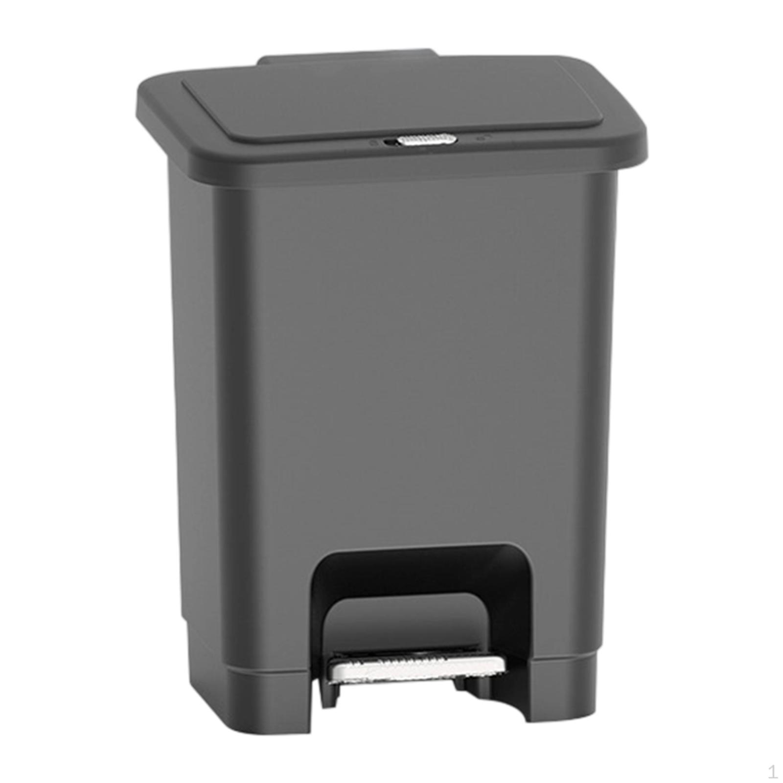 

A Simple And Versatile Pedal-operated Trash Can for Bathrooms, Kitchens, Homes Hotels. Dark Gray