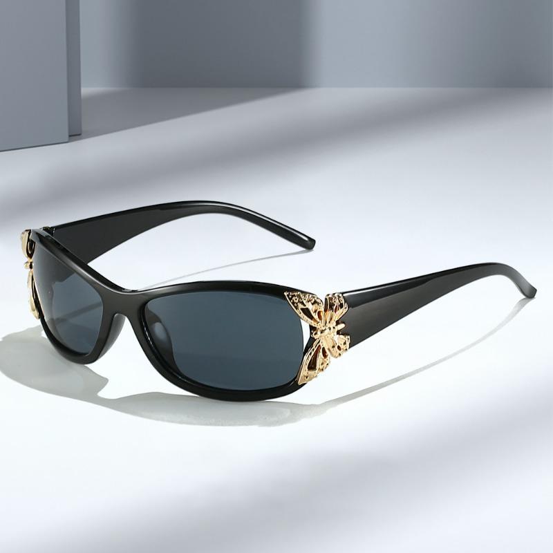 Fashion Butterfly Design Polarized Sunglasses Trendy Wrap Around Uv400 Protection Sports Sun Glasses Shades For Women
