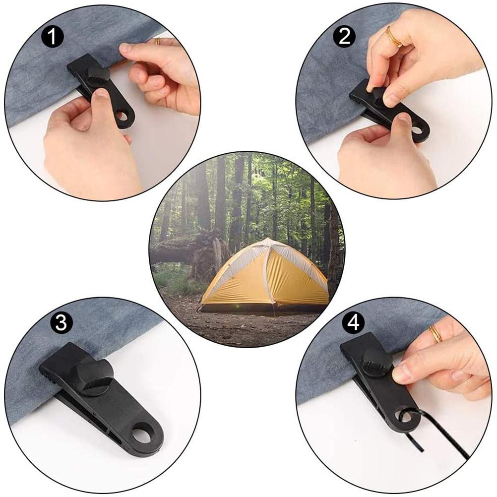 10PCS Tarpaulin Clip Tents Clip Portable Waterproof Instant Awning Clamp for Boat Cover Awning