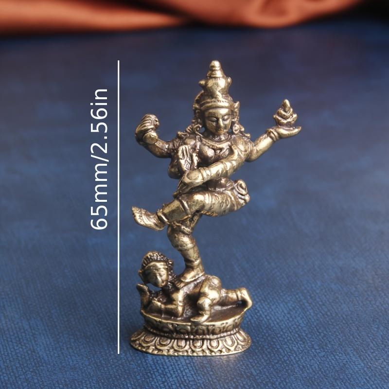 Винтажная Латунная Четырехрукая Статуя Будды Домашний Декор Бронзовые Резные Поделки Статуя Бога Антикварные Предметы для Дома Подарок