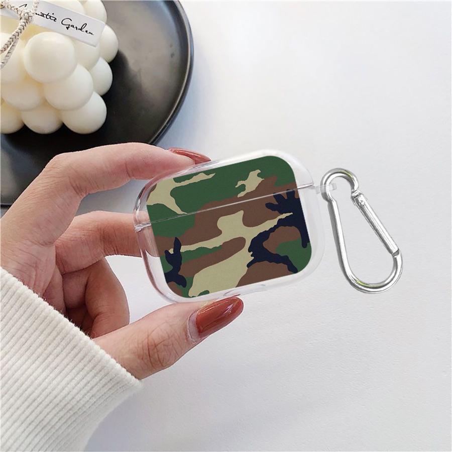 Camouflage Pattern Clear Earphone Cases Cover Case For Airpods 1 4 Pro3 Pro 2 3 Pro2