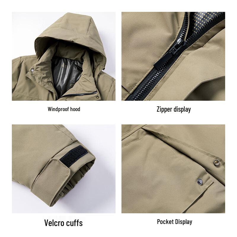 ROMON Men's Hooded Warm Padded Jacket