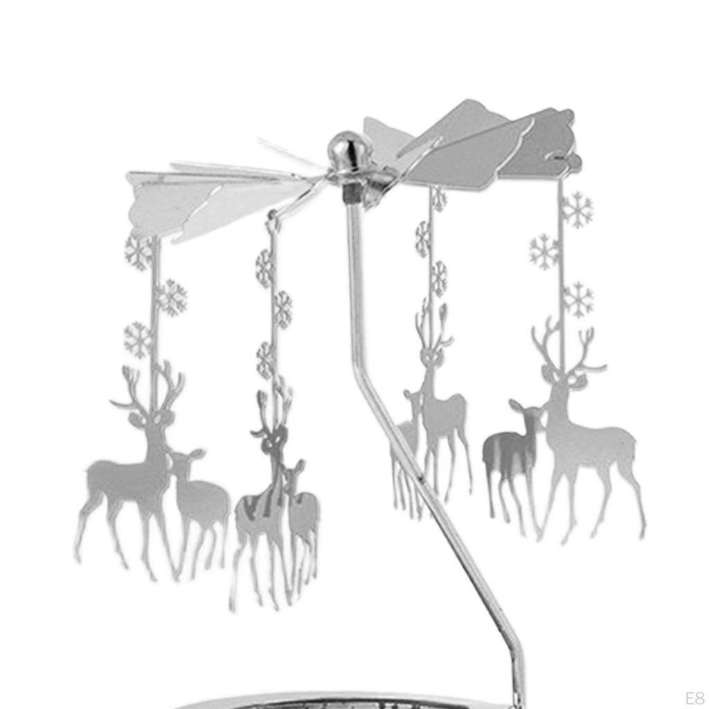 Elegant Rotating Candle Holder for The Christmas Decoration On Home Table