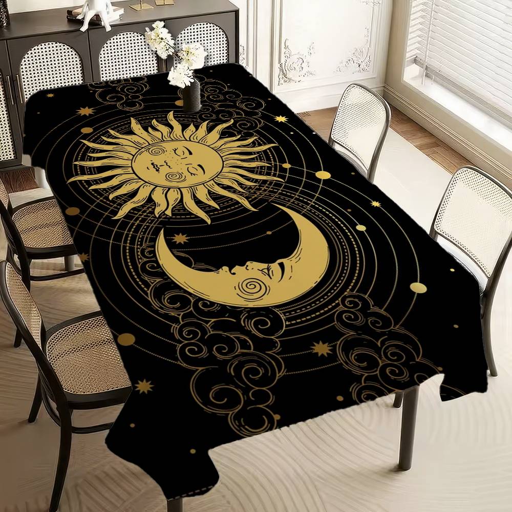 Witches Moon Tarot Table Cloth Rectangular Stain Tablecloth Oilcloth Mantel Mesa Impermeable Tablecloth Decoration