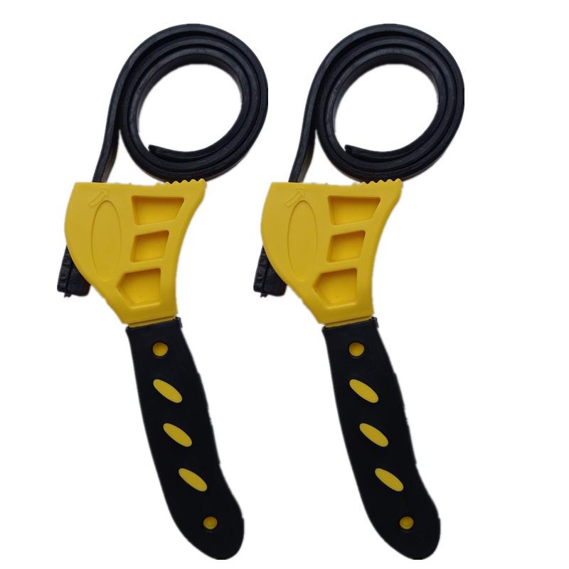 Belt Wrench 6 Inch Oil Filter Puller Strap Spanner Chain Wrench Strap Opener Adjustable Disassembly Tool for Vehicle Maintenance