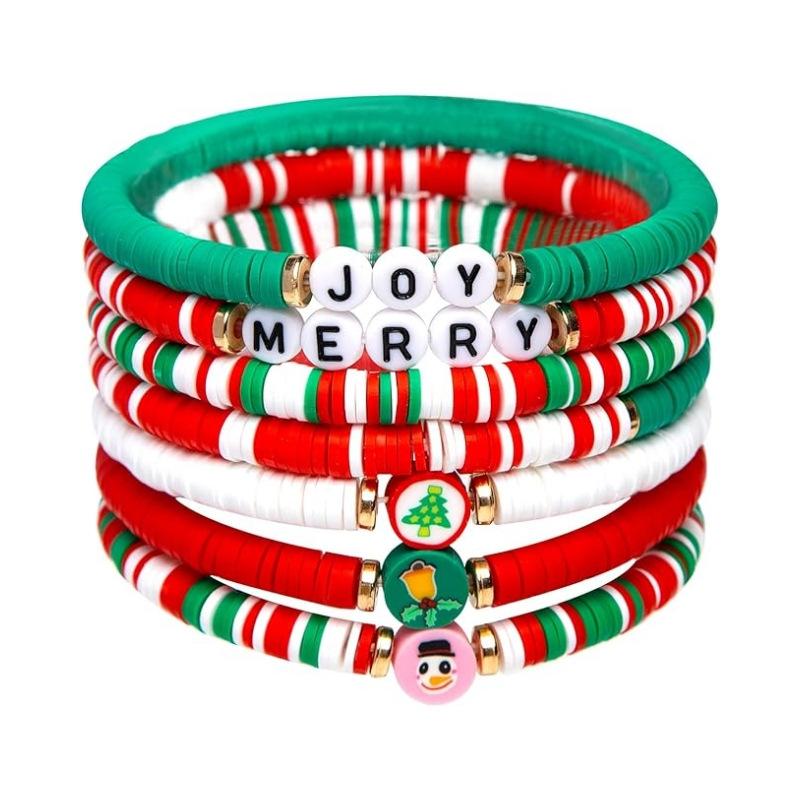 JYL TS Bracelet Christmas Stackable  Festive Elements Invites Holiday Blessings