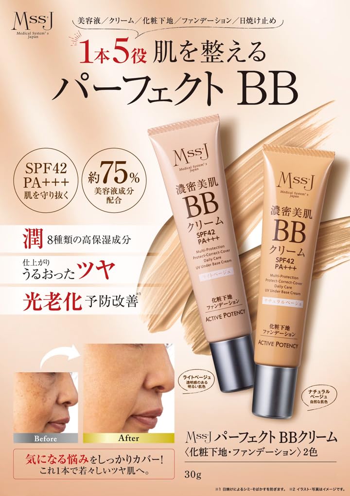 Japan Medical System Perfect BB Cream Made In (Light Beige) 30g, Cosmetics, Japan, M5, MssJ