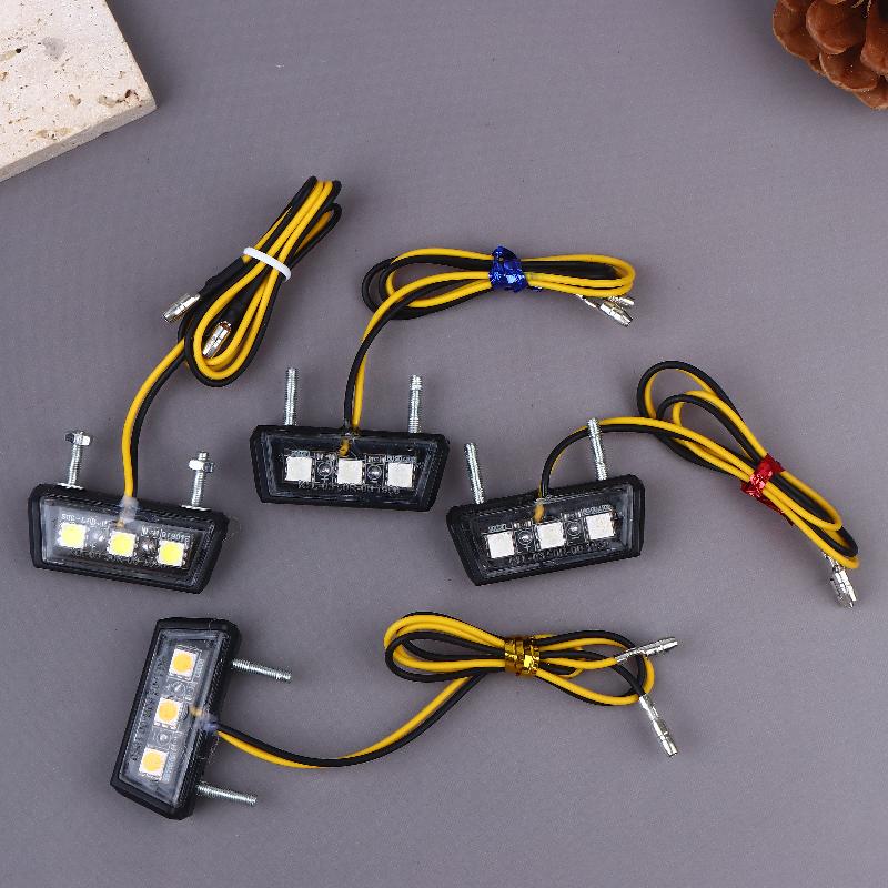 12V LED Light Waterproof Motorcycle License Light Motorcycle License Plate Rear Tail Light Motorcycle License Plate Holder Light