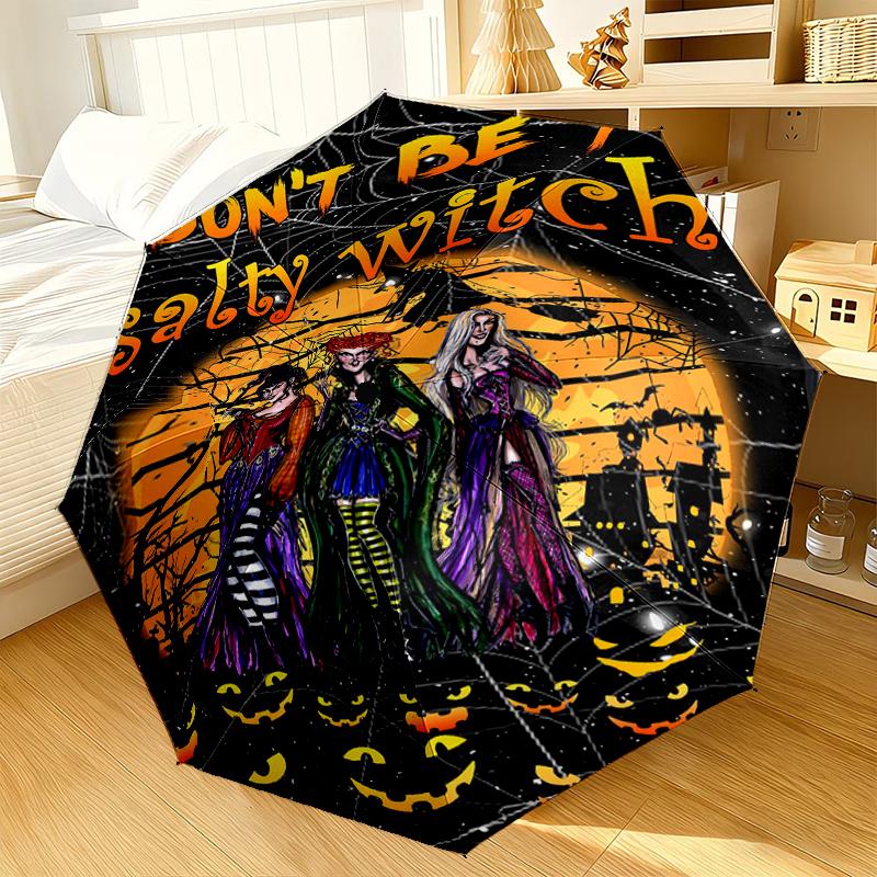 

Halloween witch Umbrella 8-Frame for Travel, camping, Casual Lightweight Portable Umbrella, Essential for every family Holidays Gift