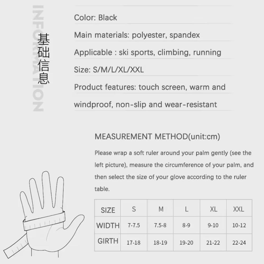 Hot Winter Gloves For Men Women Touchscreen Warm Outdoor Cycling Driving Motorcycle Cold Gloves Windproof Non-Slip Womens Gloves